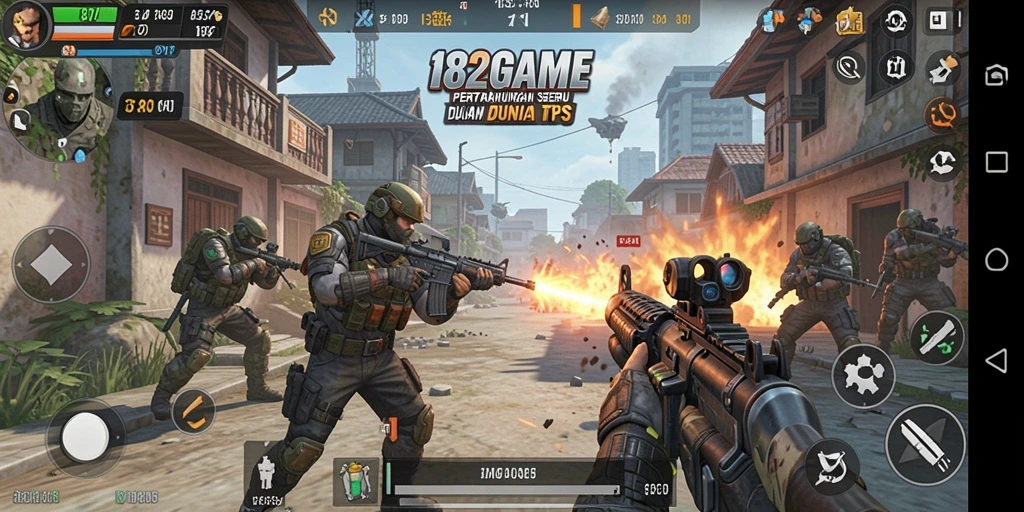 Screenshot gameplay TPS yang menegangkan di 182GAME.