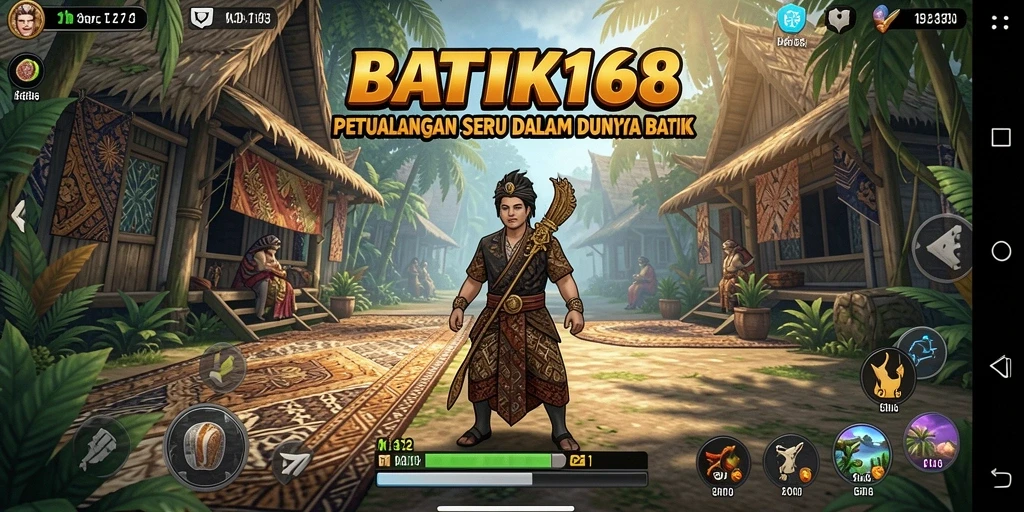 Screenshot menampilkan gameplay petualangan dalam BATIK168.