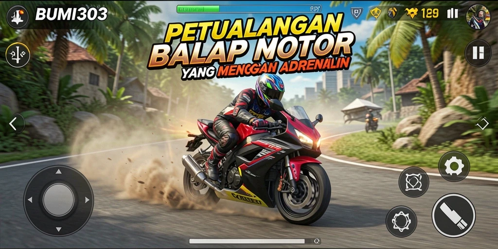 Gameplay BUMI303 memperlihatkan kecepatan balap yang mendebarkan.