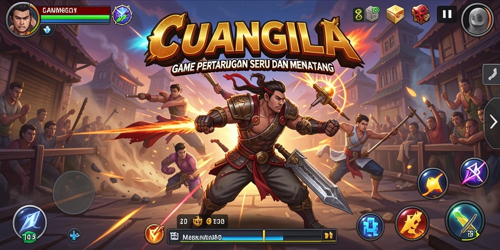 Tangkapan layar dari gameplay CUANGILA yang meningkatkan ketegangan pertarungan.