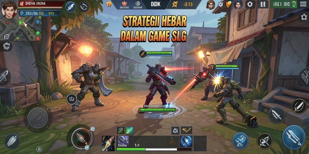 Tampilan gameplay DKK dengan pertempuran yang epik dan strategi menawan.