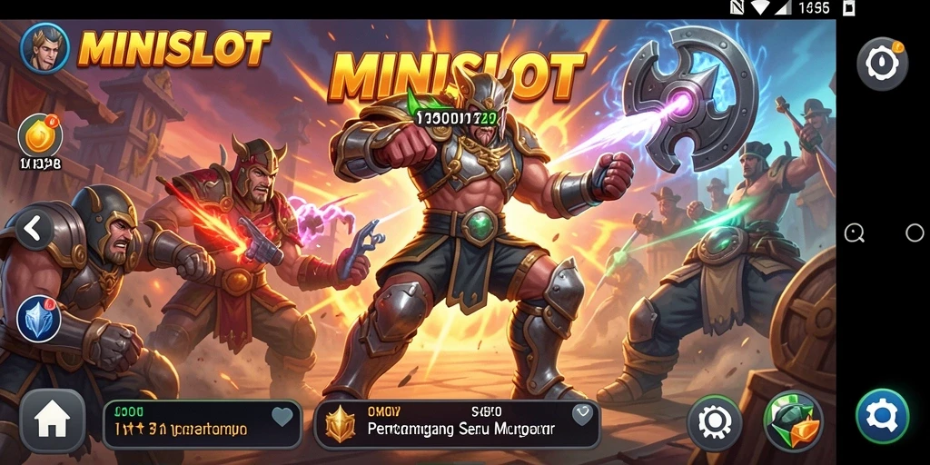 Gameplay seru MINISLOT dengan karakter bertarung yang menarik.