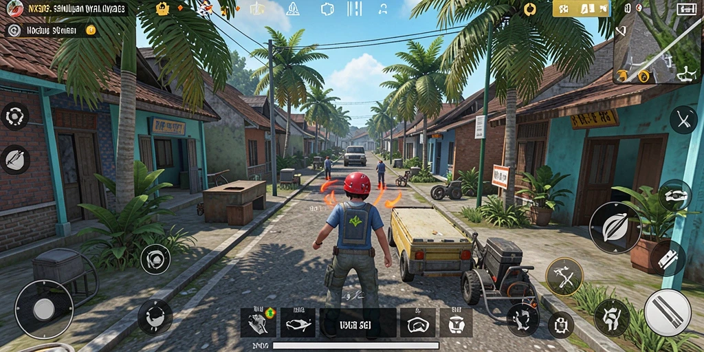 Tangkapan layar utama NX303 menunjukkan gameplay imersif dalam simulasi kehidupan.