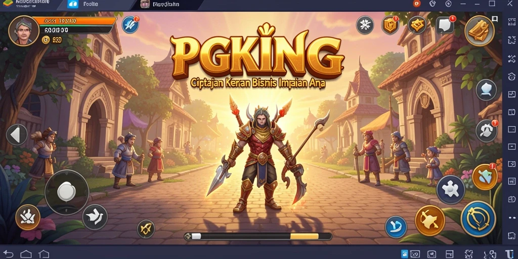 Tampilan gameplay menarik dari PGKING yang menunjukkan manajemen bisnis.