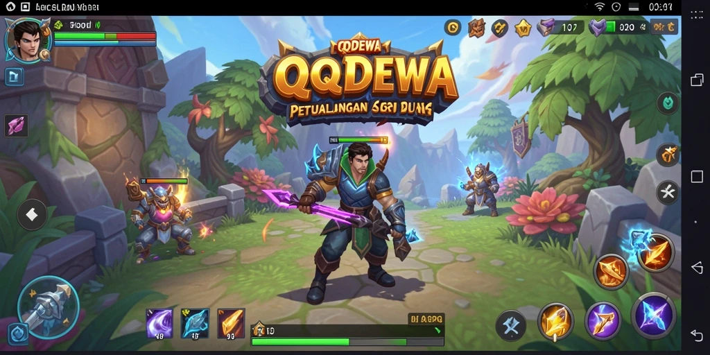 Tangkapan layar <strong>QQDEWA</strong> menunjukkan aksi pertempuran seru di dunia fantasi.
