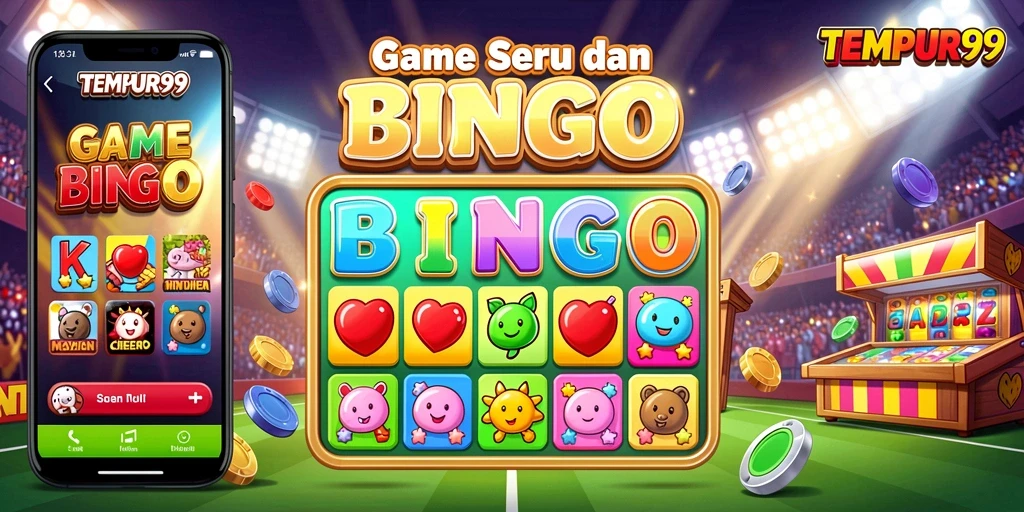 Tampilan gameplay Bingo di TEMPUR99 yang menakjubkan dan interaktif.