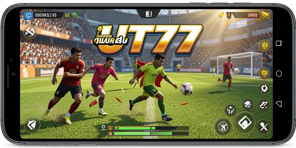 Screenshot UT77 menampilkan aksi seru dalam gameplay olahraga.